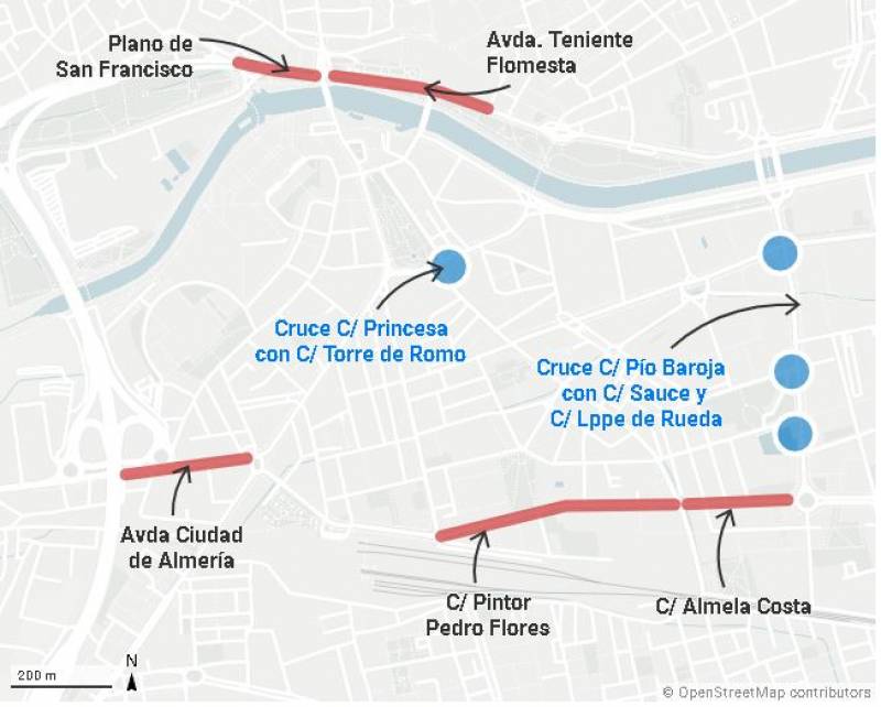 Major changes to bus lanes and traffic flow divide opinions in Murcia