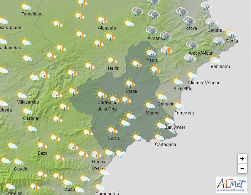 Rain returns to the Region: Murcia weather forecast August 22-25