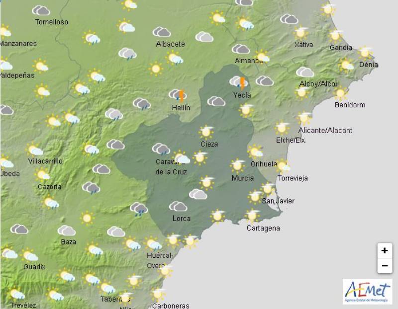 Rain returns to the Region: Murcia weather forecast August 22-25