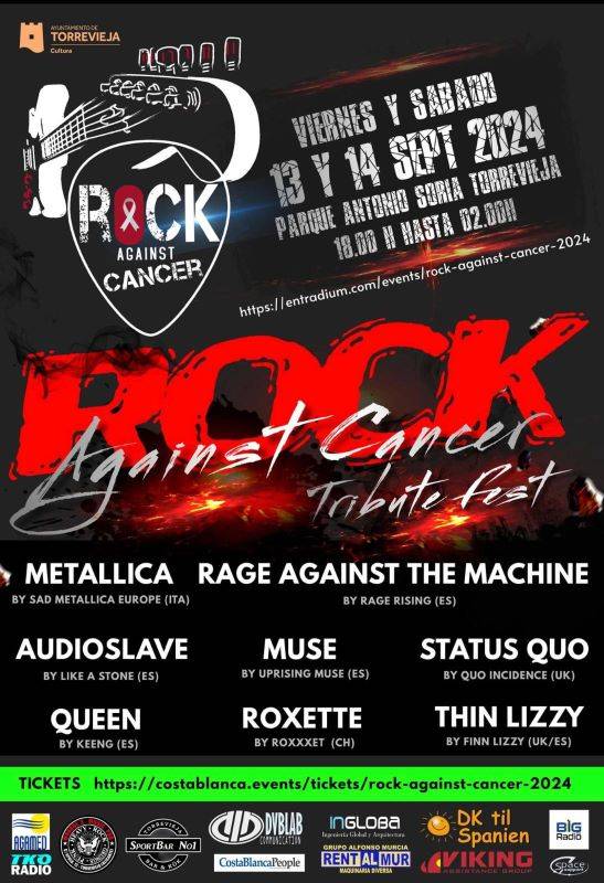 September 13-14 Rock Against Cancer in Torrevieja