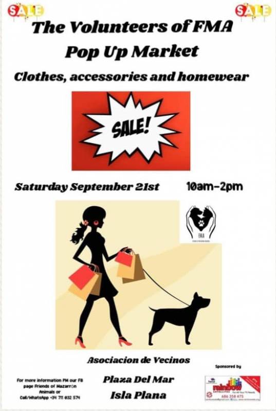 September 21 SALE at Friends of Mazarron Animals Pop up Market at Isla Plana