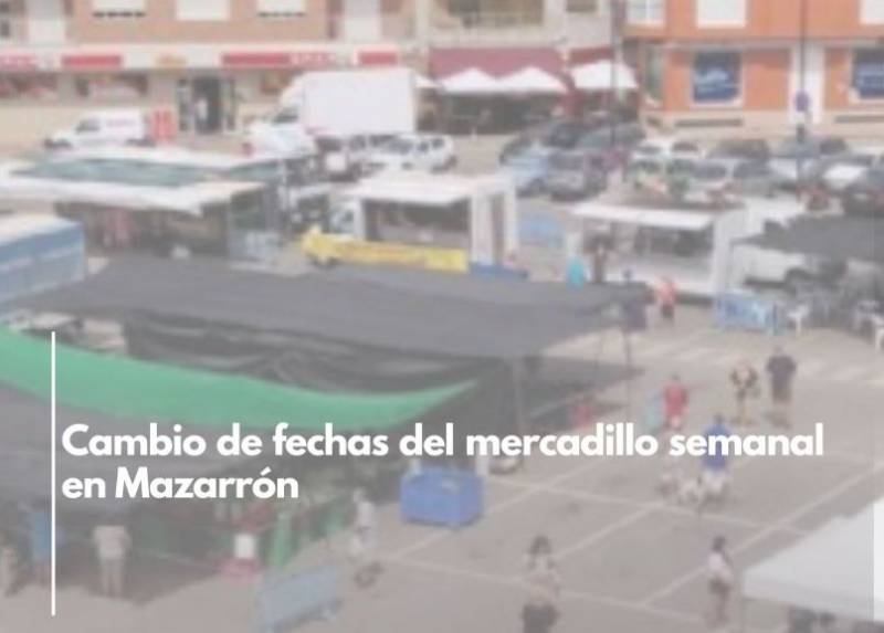 Mazarrón Saturday market moved to Friday for this week only