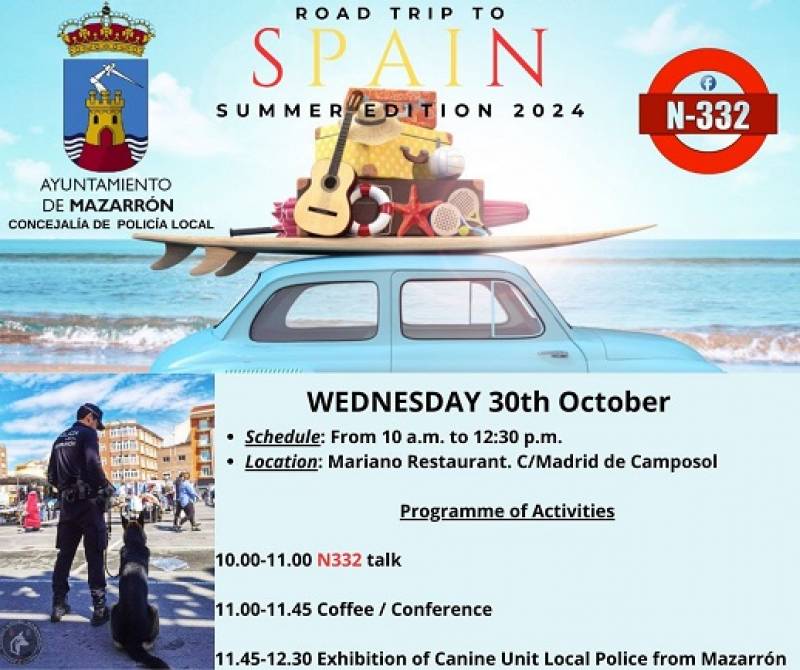 October 30 Information Event by N332 group and Mazarrón Policia Local canine unit