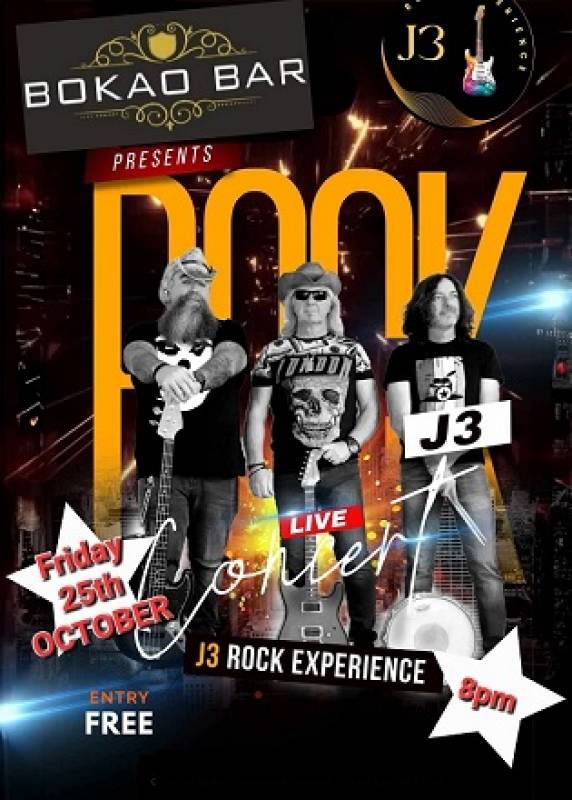 October 25 Steak Night and J3 Rock Experience at the Bokao Bar Condado de Alhama Golf Resort