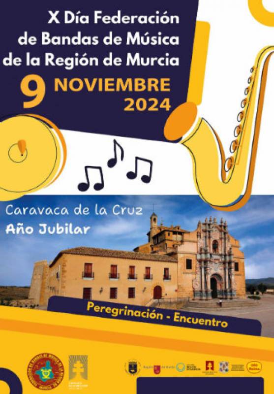 November 9 Jubilee Year municipal bands concert in Caravaca de la Cruz