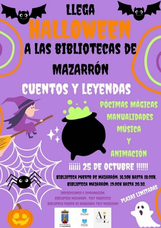 October 25, 28 and 29 Halloween activities for children organised by Mazarrón Council