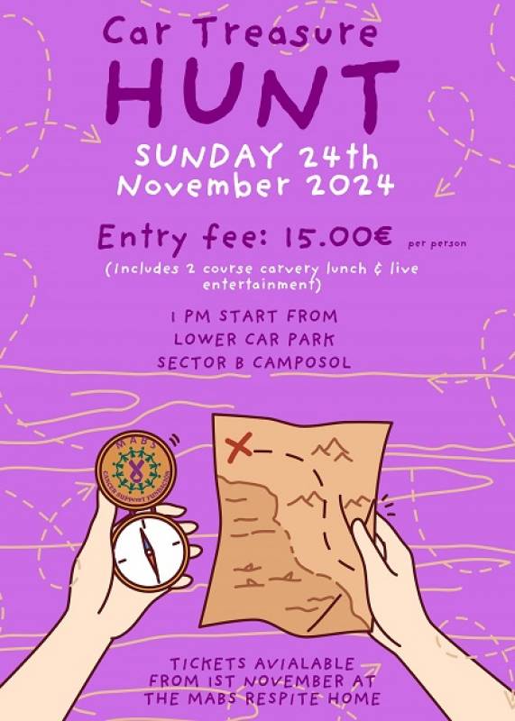 November 24 MABS Car Treasure Hunt including two course carvery meal