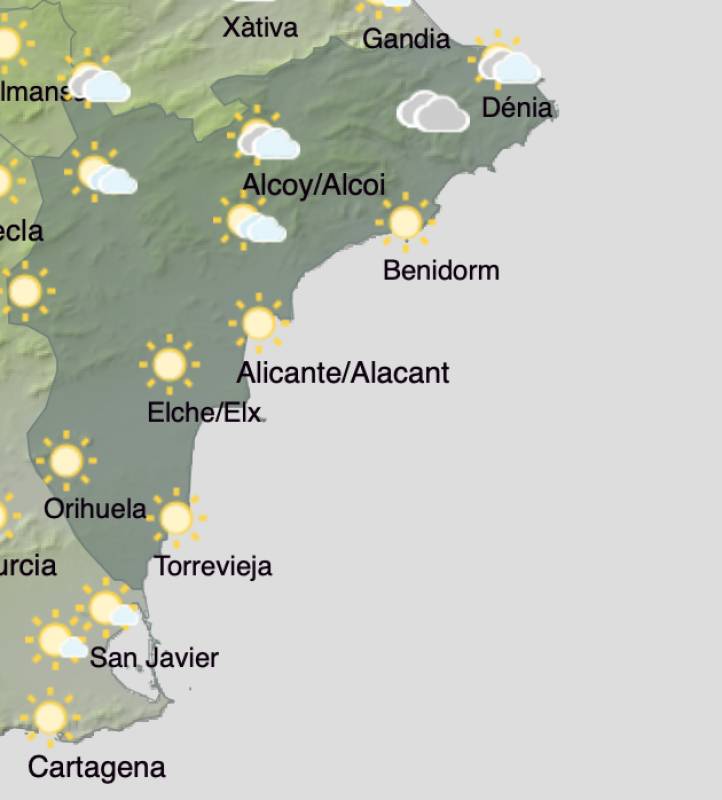 Alicante weather forecast November 4-7: Finally, a sunny week ahead