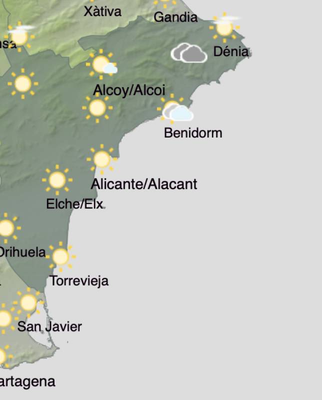 Alicante weather forecast November 4-7: Finally, a sunny week ahead