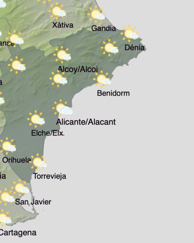 Alicante weather forecast November 7-10: Sunny skies ahead for the weekend