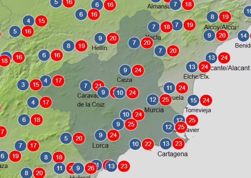 Winter sun but a cold snap in store: Murcia weekend weather forecast December 5-9