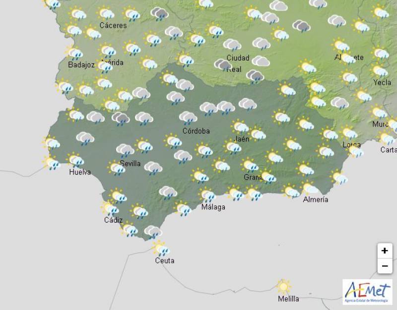 Torrential rain and storms ahead: Andalusia weekly weather forecast Dec 9-15