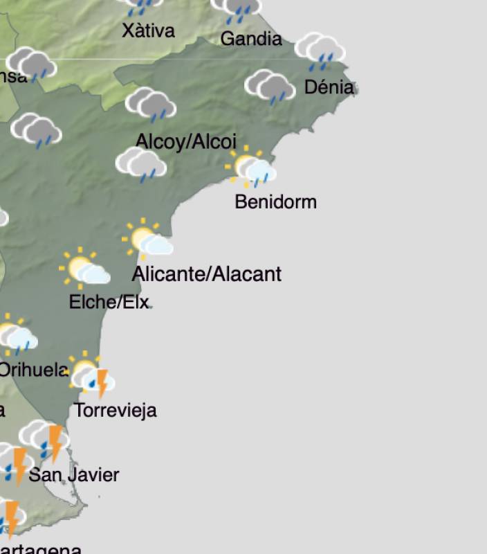 Alicante weather forecast December 30-January 2: Overcast start to week gives way to sunshine by Wednesday