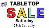 January 25 Age Concern tabletop sale at Camposol Sector C