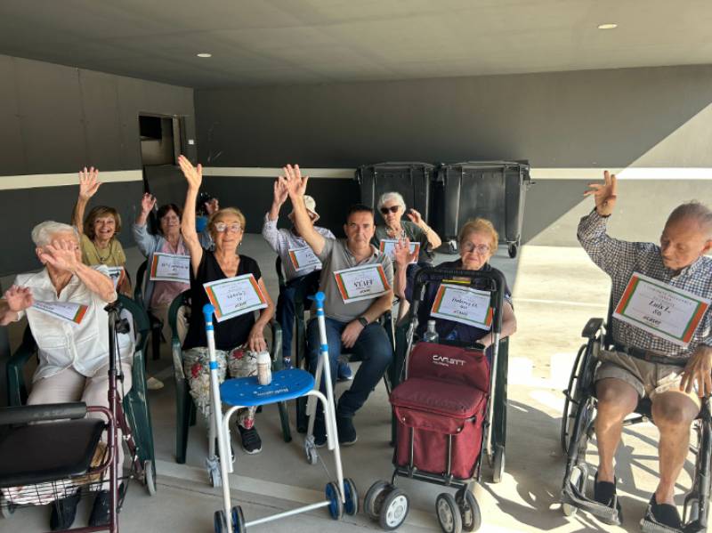 Residents and staff lace up their trainers for Caser Residencial Málaga's first Healthy Walk event