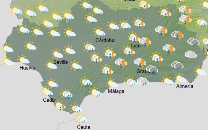 Andalucía weekend weather forecast January 22-25: Wet and windy with mountain snow and yellow alerts