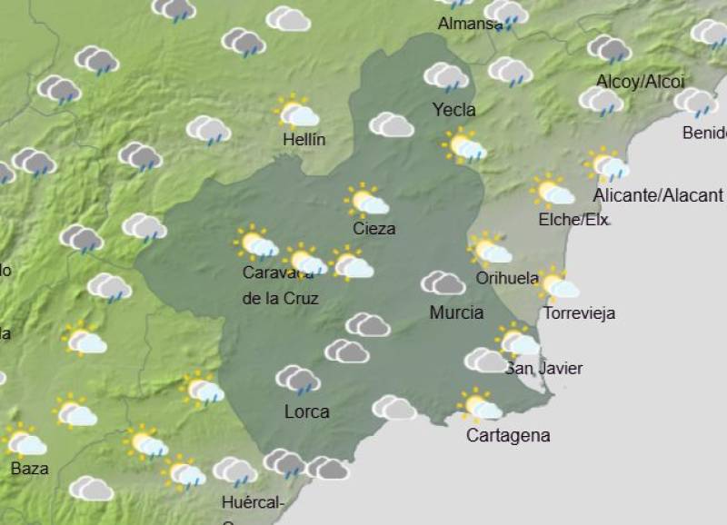 Murcia weekend weather January 29-February 1: More strong winds forecast before the storm passes