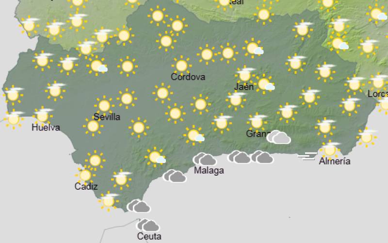 Andalucía weekend weather forecast February 26-March 1: Springlike warmth meets gusty breezes