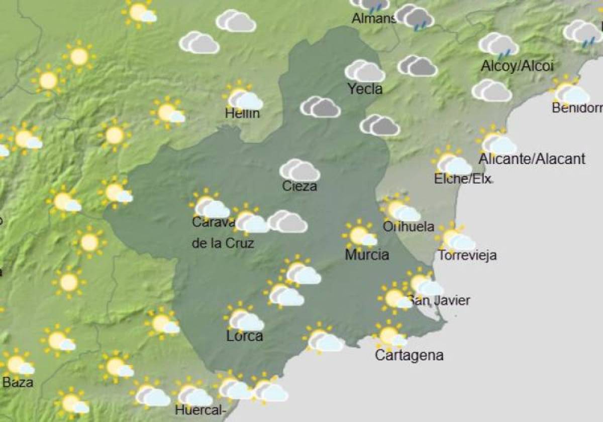Murcia weekly weather forecast March 16-19: Sunny and dry