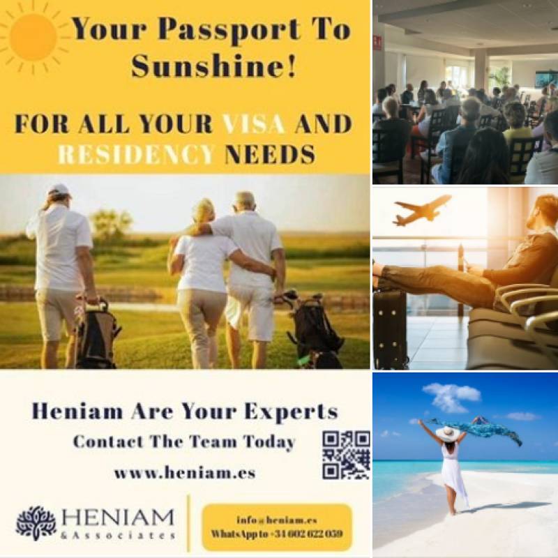 April 21 Visa and immigration seminar with Heniam & Associates in Los Alcázares
