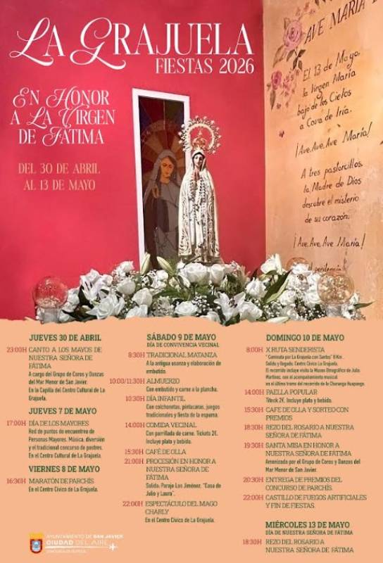 May 9 and 10 La Grajuela fiestas in honour of the Virgin of Fatima