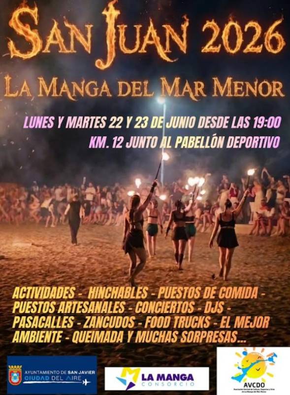 June 22 and 23 San Juan Fiesta in La Manga
