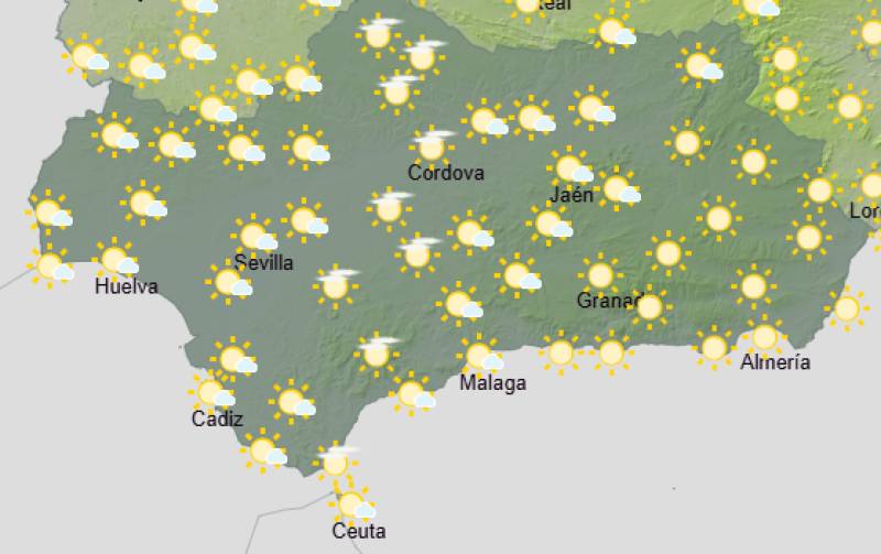 Andalucía weekend weather forecast May 21-24: Sunshine, easterlies and a very hot inland spell