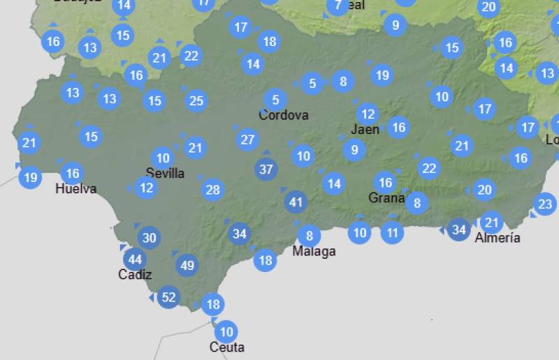 Andalucía weekly weather forecast May 25-28: Bright skies, warm afternoons and persistent winds in Cádiz