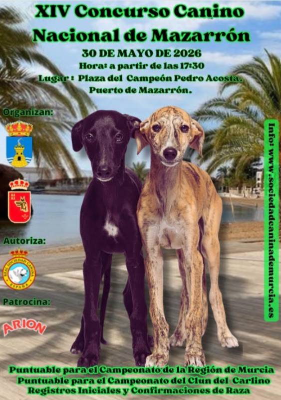 May 30 Puerto de Mazarrón hosts its 14th National Dog Show