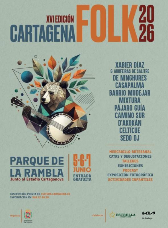 June 5 to 7 Free concerts at the 2025 Cartagena Folk Festival