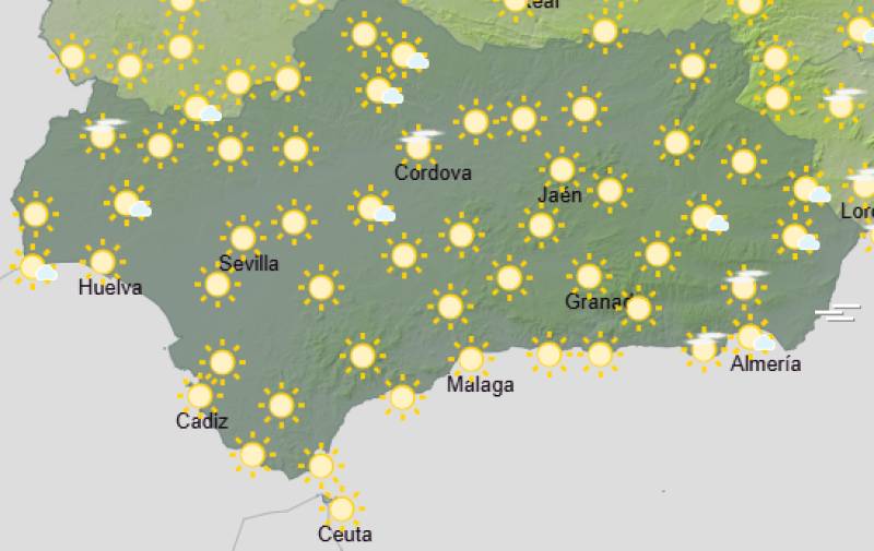 Andalucía weekend weather forecast May 28-31: Hot, sunny and then a touch more cloud