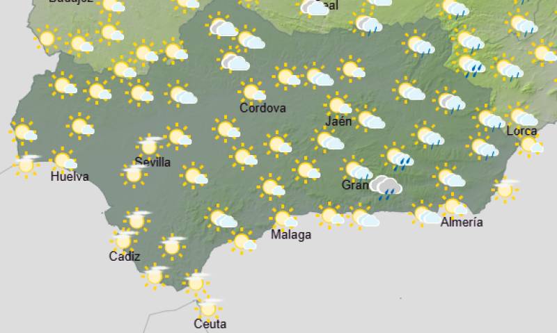 Andalucía weekend weather forecast May 28-31: Hot, sunny and then a touch more cloud