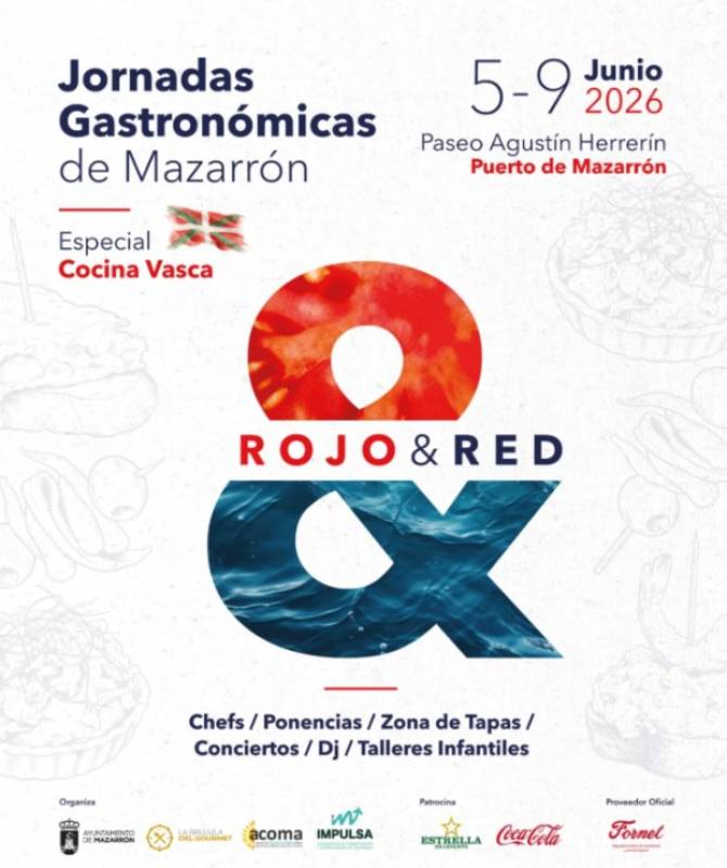 June 5 to 9 Rojo & Red gastronomy festival in Puerto de Mazarrón