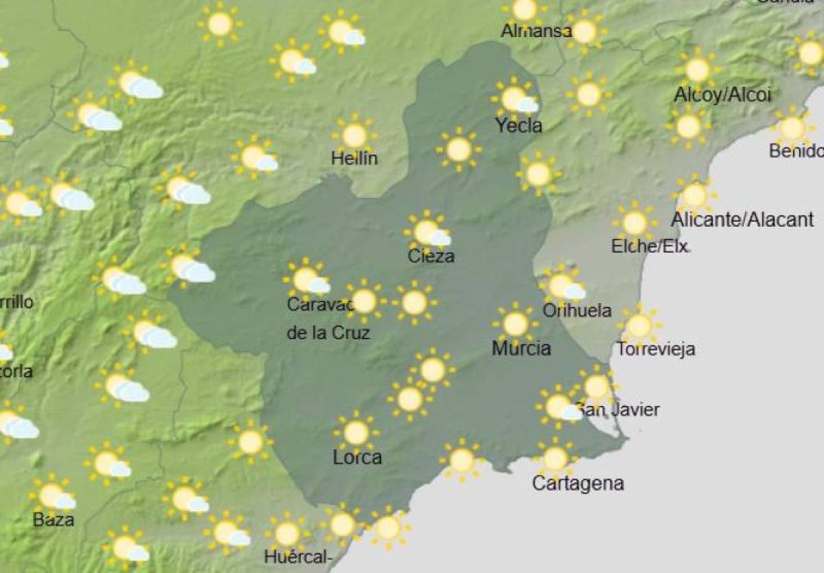 Murcia weekend weather forecast July 2-5