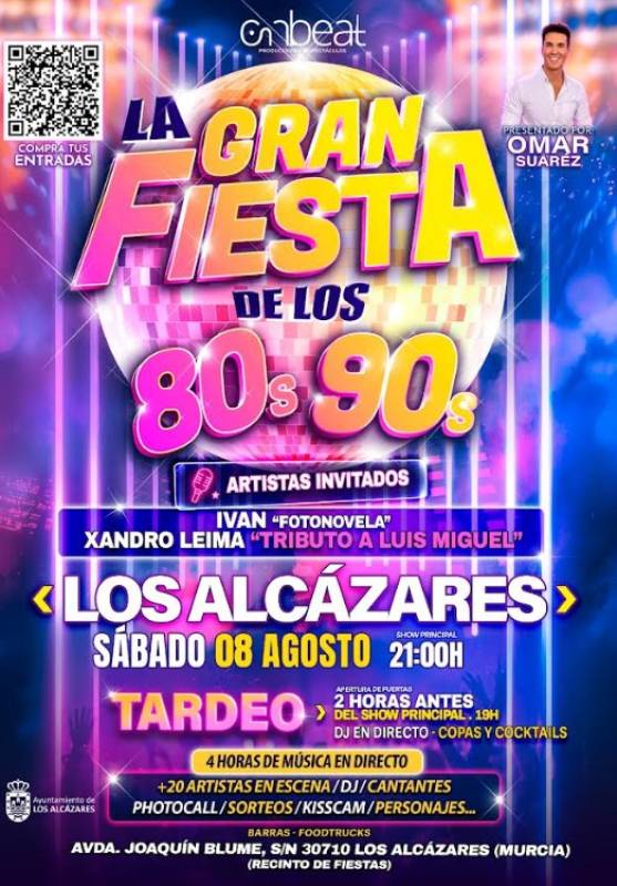 August 8 Mega 80s and 90s party in Los Alcázares