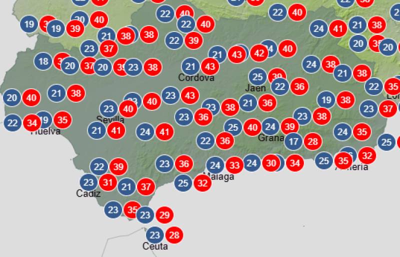 Andalucía weekly weather forecast August 10-13: Mountain storms persist as the heat refuses to ease