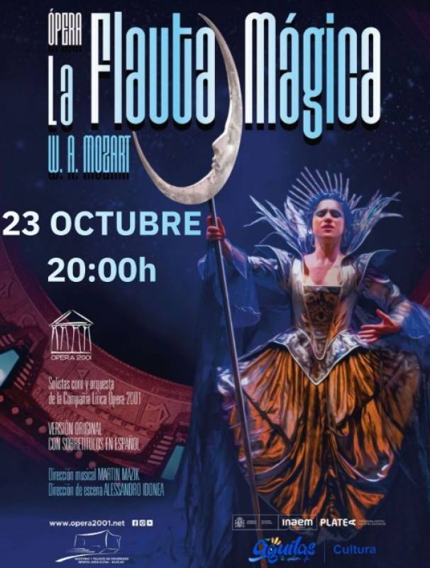 October 23 The Magic Flute at the seafront auditorium in Águilas