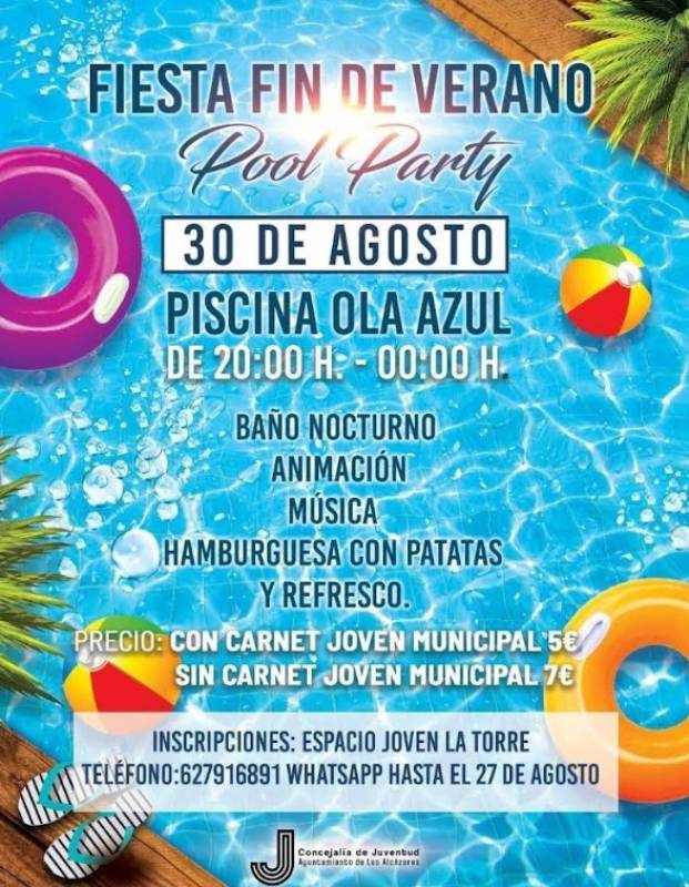 August 30 End-of-summer pool party in Los Alcázares