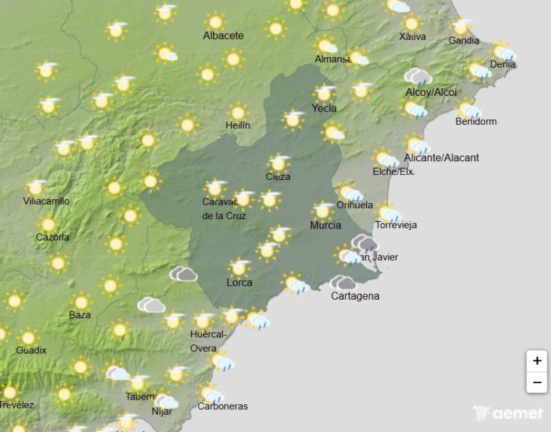 Dust, thunder and a 10-degree swing before the sun returns: Murcia weather forecast Aug 27-30