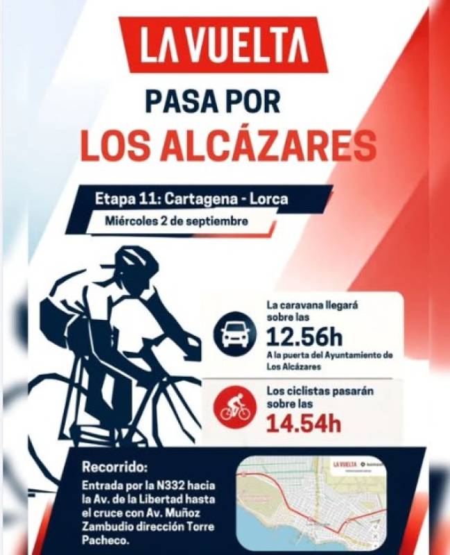 September 2 Tour of Spain cycle race passes through Los Alcázares