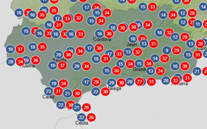 Andalucía weather forecast September 10-13: early storms clear out east before the heat creeps back in