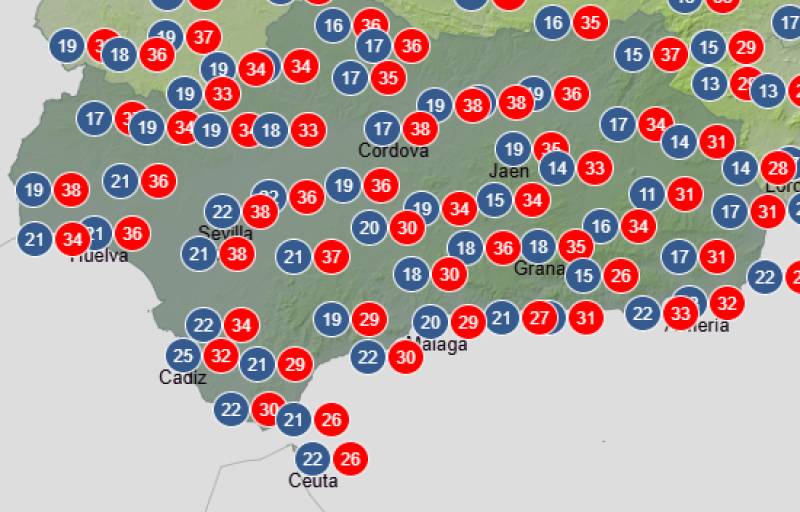 Andalucía weather forecast September 10-13: early storms clear out east before the heat creeps back in