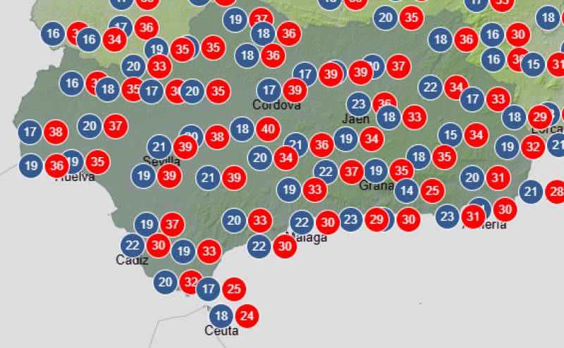 Andalucía weekend weather forecast September 24-27: Heat warnings return as inland temperatures push back towards 40°C