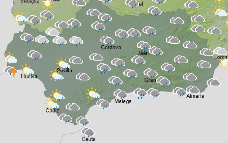 Andalucía weekly weather forecast September 28-October 1: Rain and cooler air signal the real end of summer