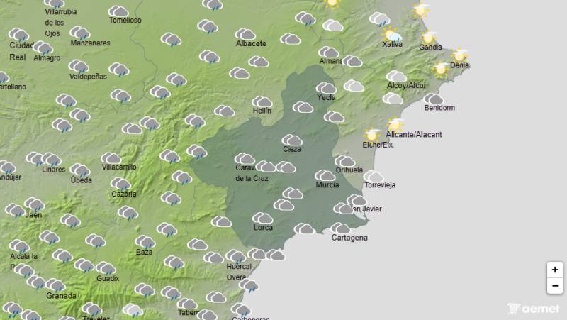 Murcia weather September 28-October 1: Cloud and showers return