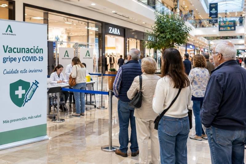 Andalucía rolls out shopping centre and walk-in jabs as flu campaign gets under way
