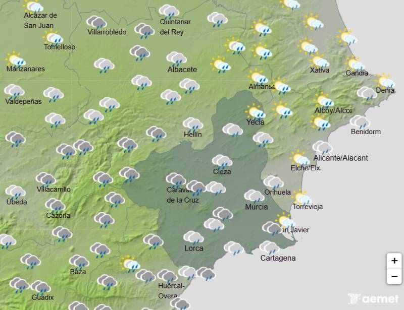 Murcia weather forecast Oct 5-8: Enjoy Monday because the rain is coming back