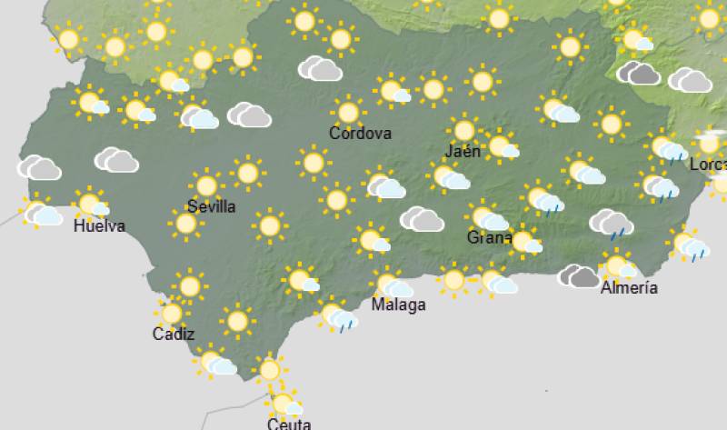 Andalucía weekend weather forecast October 8-11: Easing off, but the coast keeps a watchful eye on showers