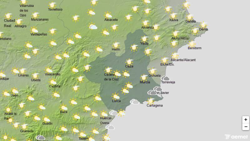 Murcia weather forecast October 15-18: Thunderstorms and a drop in temperatures