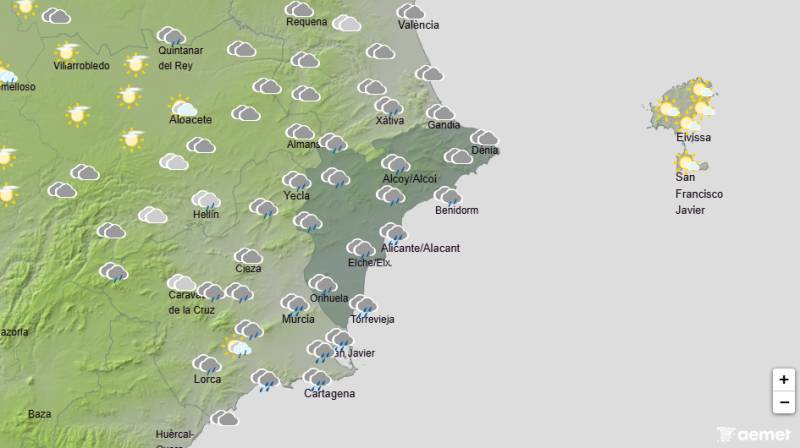 Alicante weather forecast October 19-22: Yellow alerts in place for heavy showers and thunderstorms